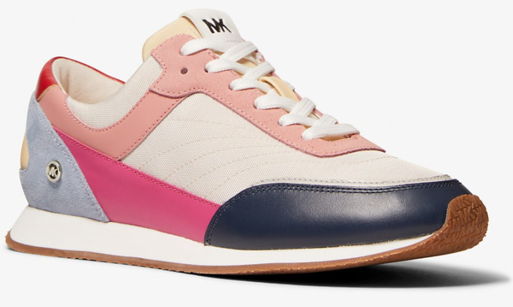Michael Michael Kors Callan Color-Block Canvas And Leather Sneaker Sz 9.5 M